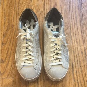 White and Gray Sneakers